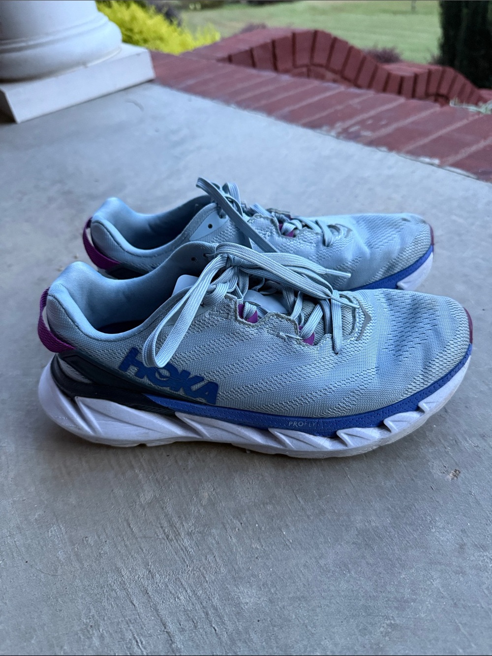 Hoka Women's Light Blue and Purple Running Shoes